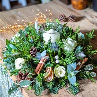 &#39;White Christmas&#39; Table Centrepiece