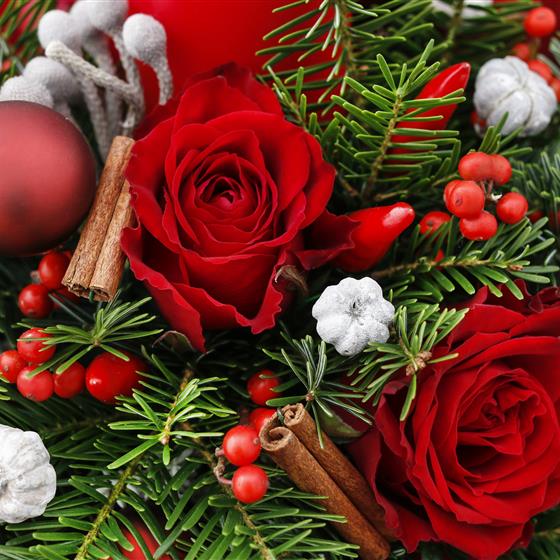 'Festive Reds' Florist Choice Christmas Bouquet