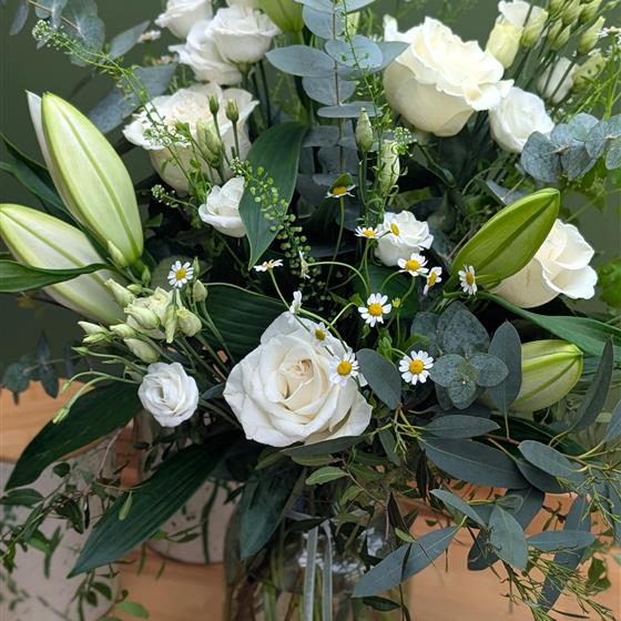 Elegance in White - Vase Arrangement