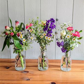 A Trio of Bud Vases - Filled With Seasonal Goodness